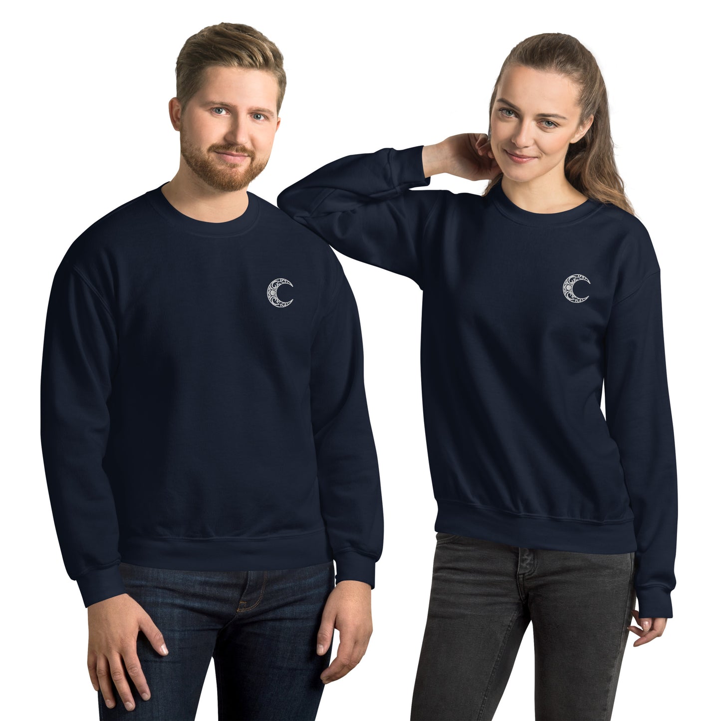 Damerian Elven Moon, Embroidered - Unisex Sweatshirt