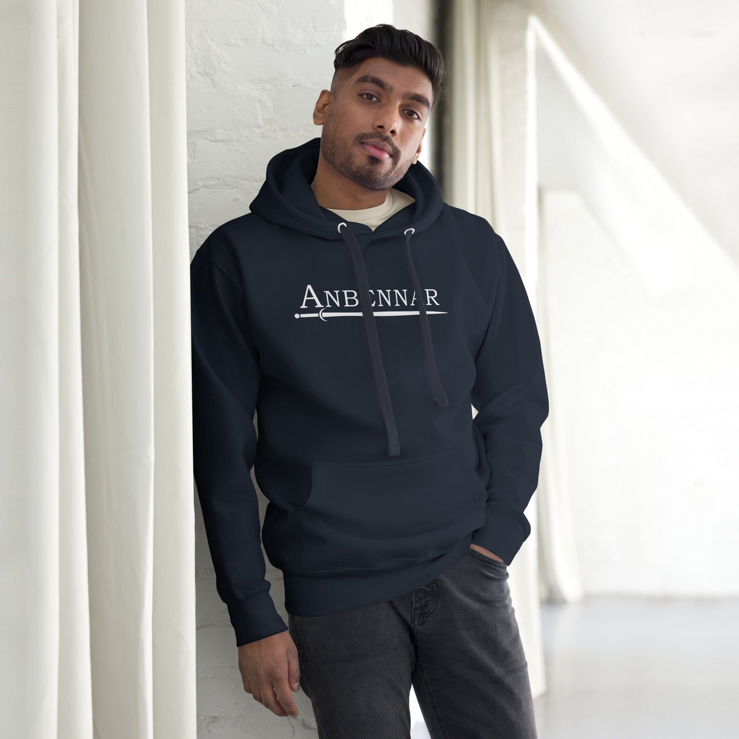Anbennar Text Logo, White Font - 1st Edition Limited - Unisex Hoodie