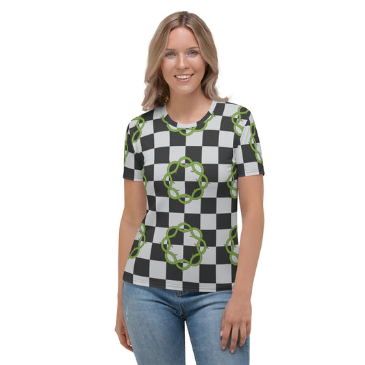 Toarnen Gamer Moment Checked Pattern - Women's T-shirt