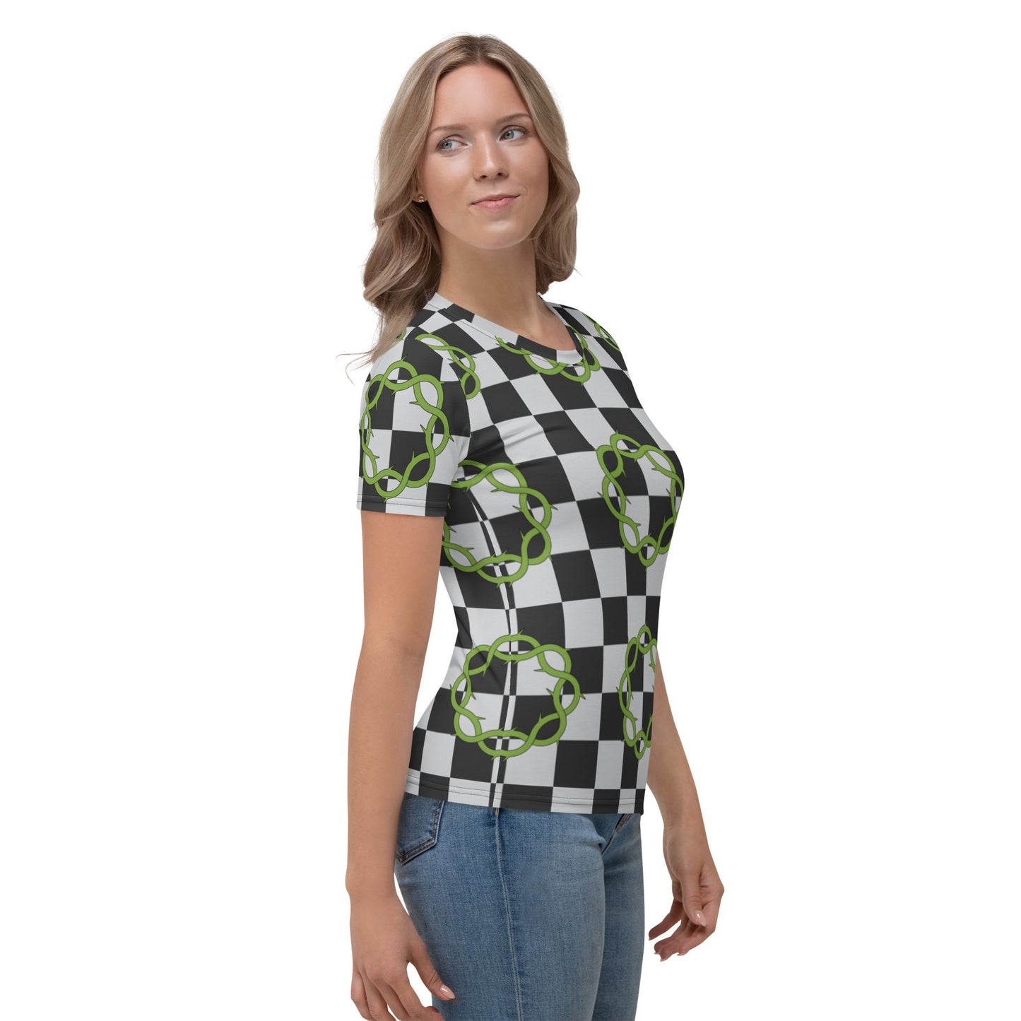 Toarnen Gamer Moment Checked Pattern - Women's T-shirt